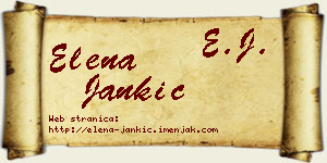 Elena Jankić vizit kartica